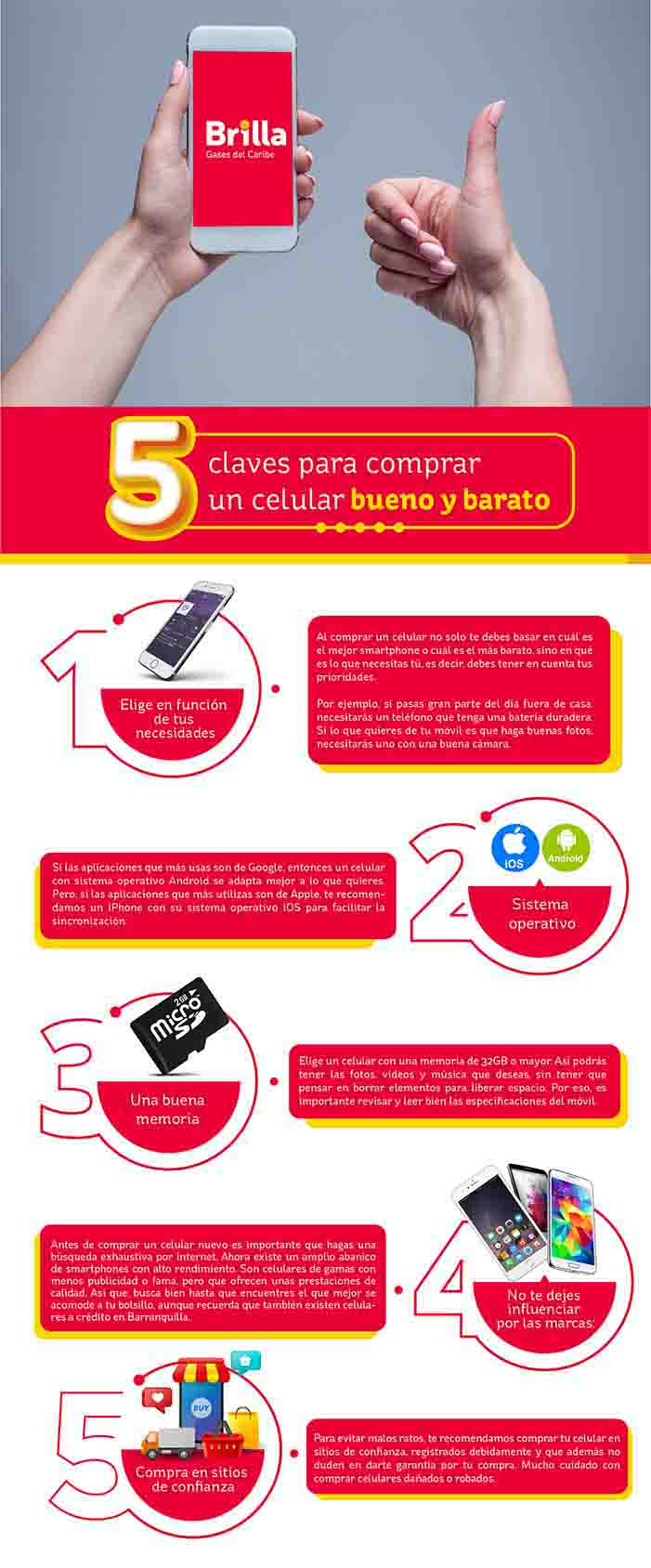 Claves para comprar un celular con un crédito Brilla