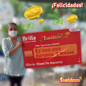 Ganadores del concurso Sueldazo Brilla Gases del Caribe 