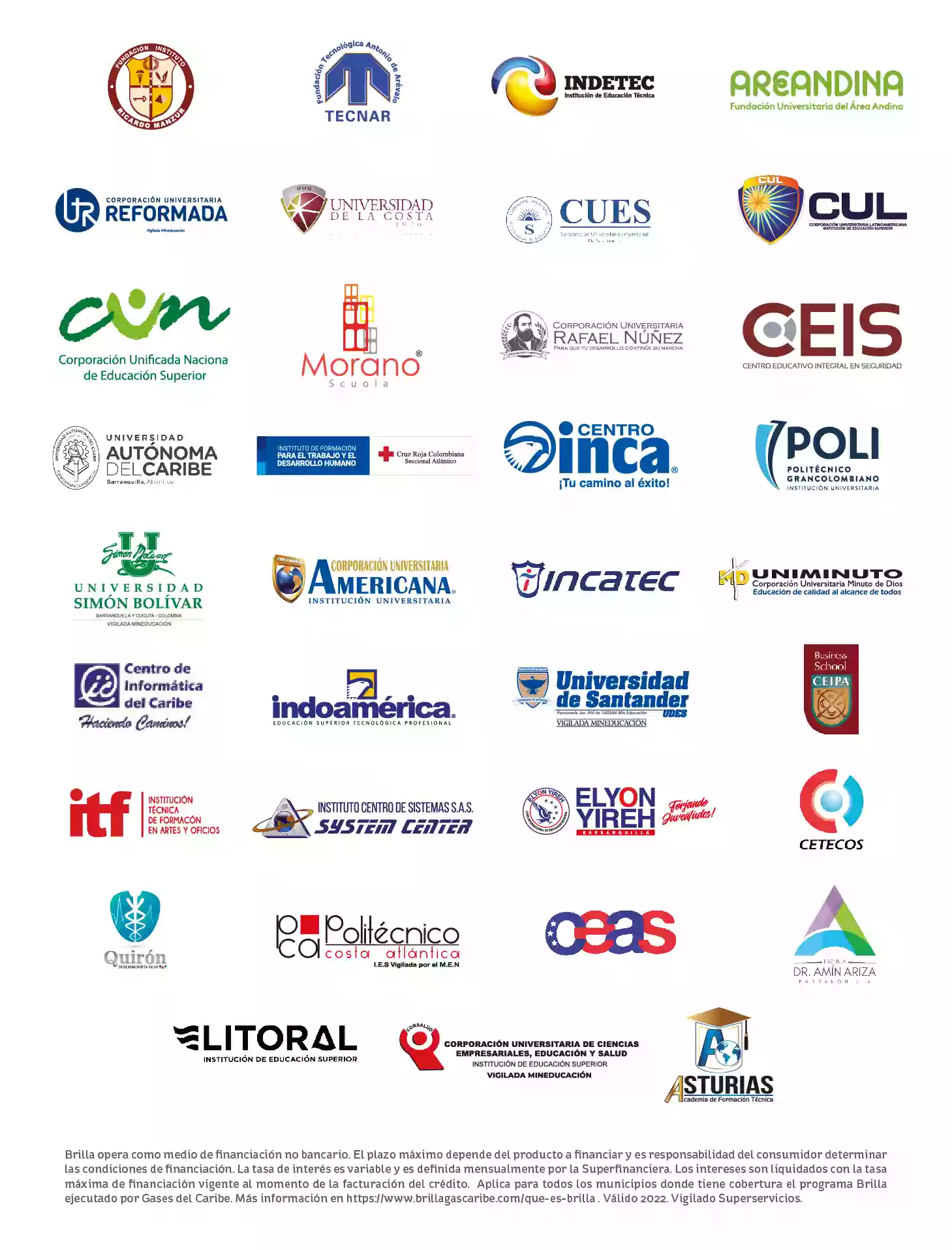 instituciones educativas aliadas para estudiar con brilla