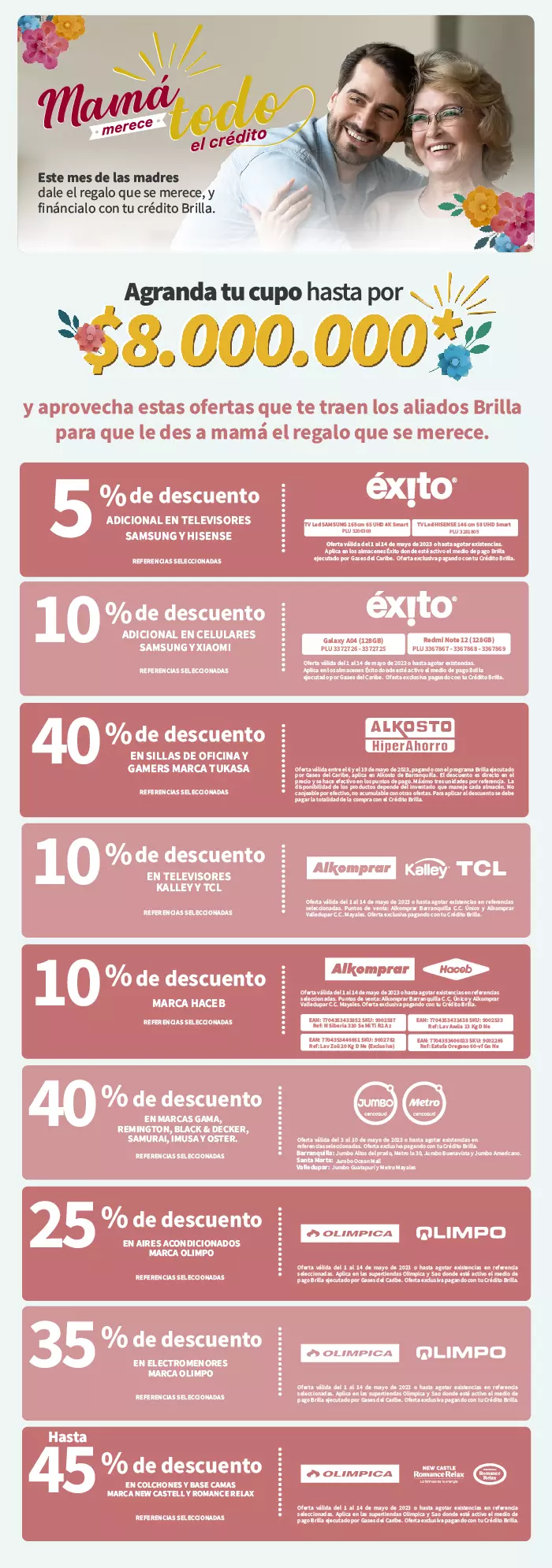 Cuponera de descuentos aliados Brilla