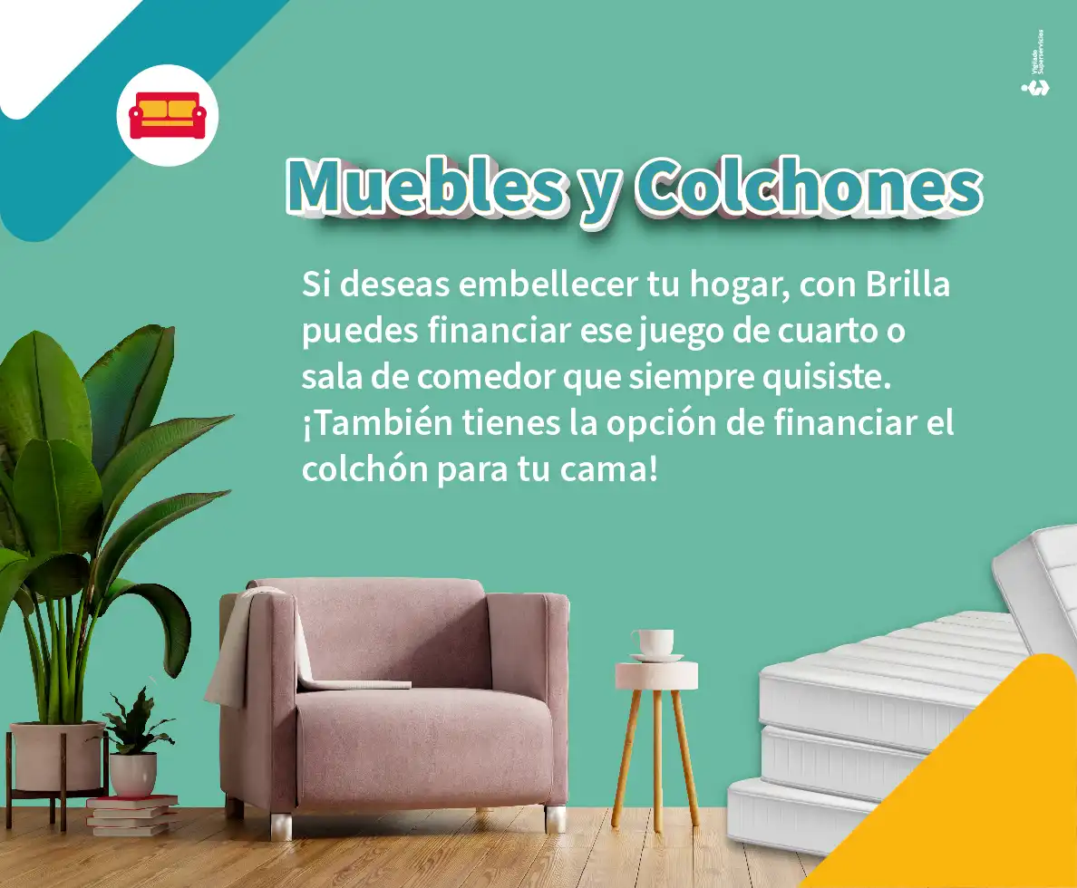 Compra tus muebles a crédito con tu cupo Brilla GDC