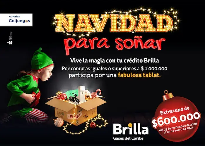 Con Brilla Gases del Caribe solicita un crédito brilla en Barranquilla y se uno de los felices ganadores.