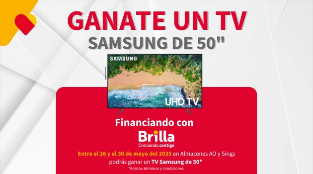 Campaña Brilla: Usa tu crédito y gana un televisor Samsung