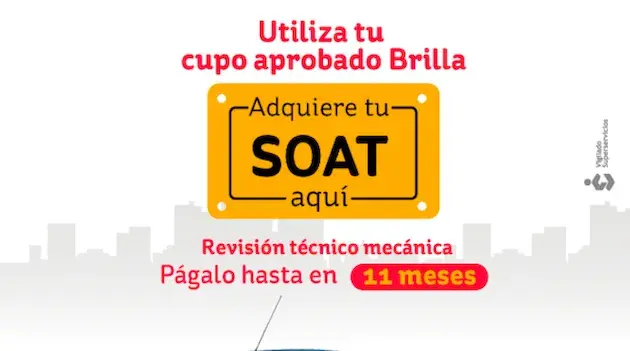 Adquiere el soat y la tecnico mecanica con brilla