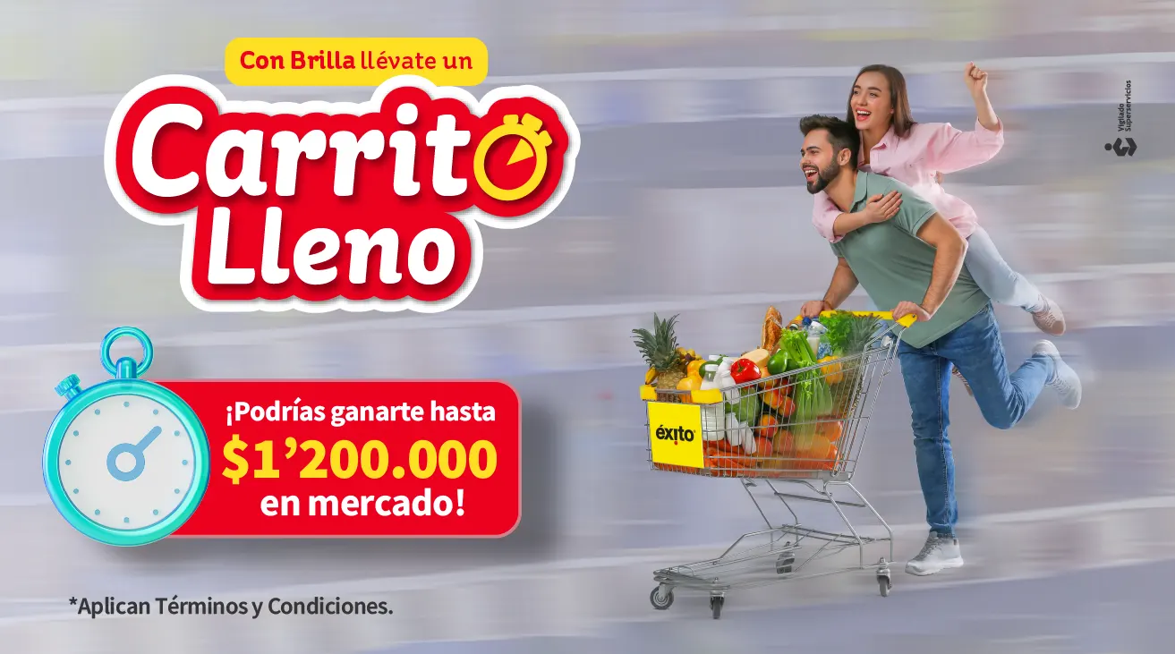 Juega y gana tu carrito lleno con tu cupo Brilla