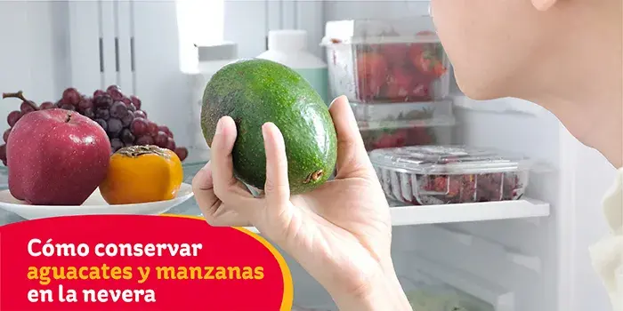 Financia tu nevera y sigues los consejos para conservar aguacates y manzanas